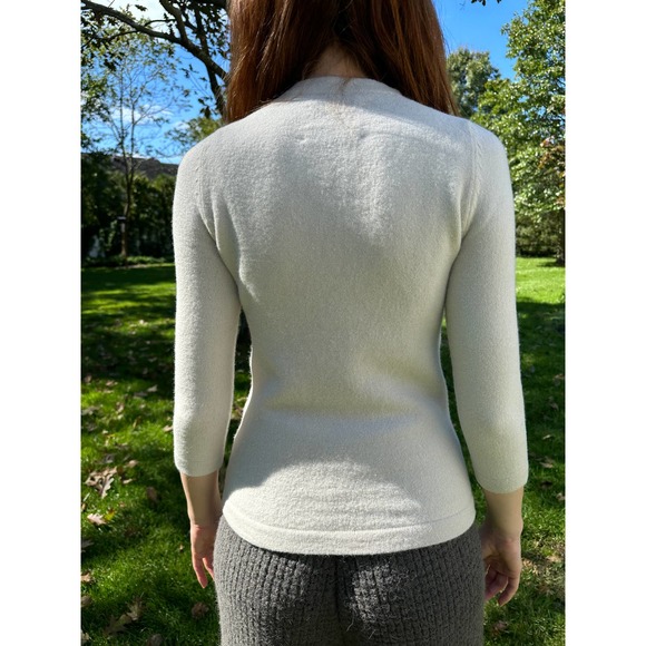 Lauren Manoogian Sz 1 Small Celadon 3/4 Sleeve Crewneck Sweater Tee Alpaca NWT - Picture 3 of 14